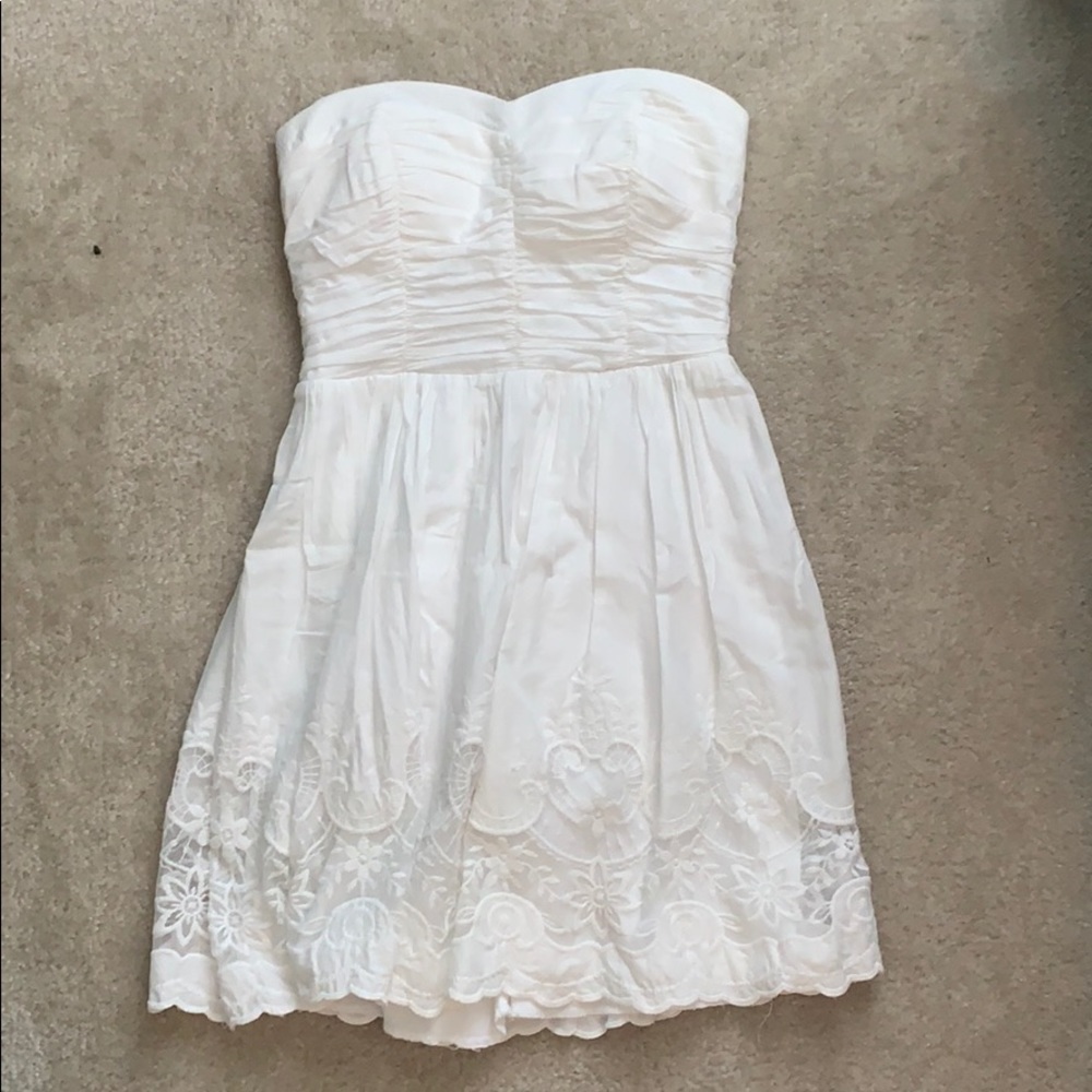 White Strapless Sundress